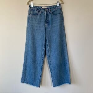 Happy X Nature High Rise Crop Wide Leg Jeans Size 27 Inseam 27"